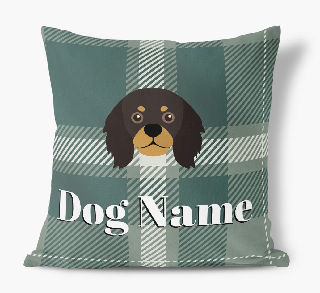 Tartan Pattern: Personalised {breedFullName} Soft Touch Cushion