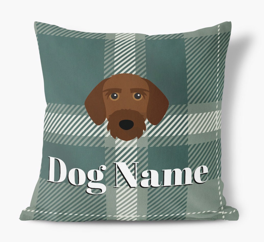 Tartan Pattern: Personalised {breedFullName} Soft Touch Cushion