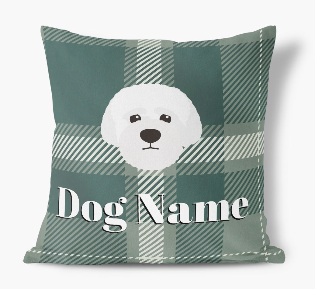 Tartan Pattern: Personalised {breedFullName} Soft Touch Cushion