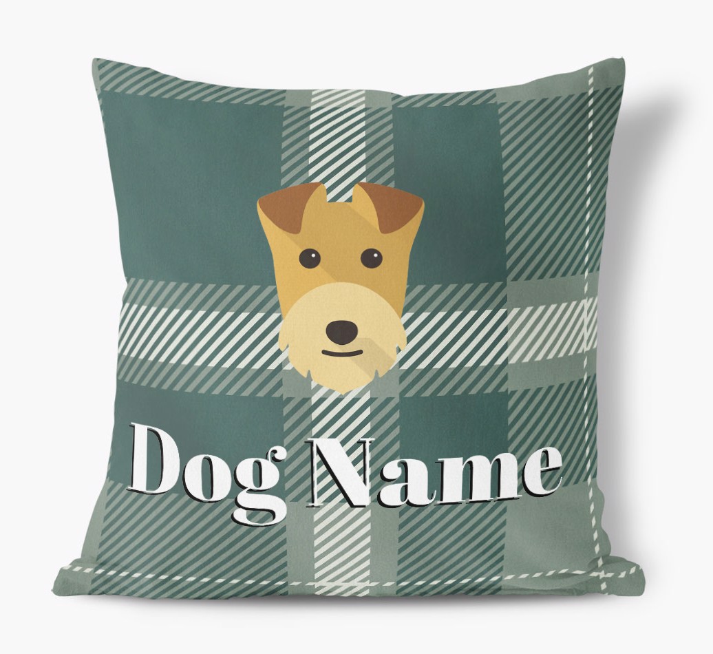 Tartan Pattern: Personalised {breedFullName} Soft Touch Cushion