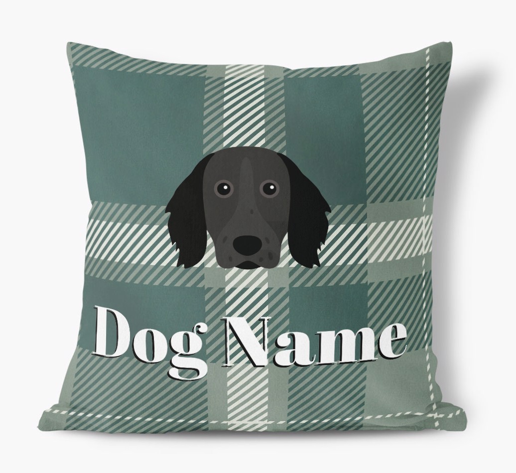 Tartan Pattern: Personalised {breedFullName} Soft Touch Cushion