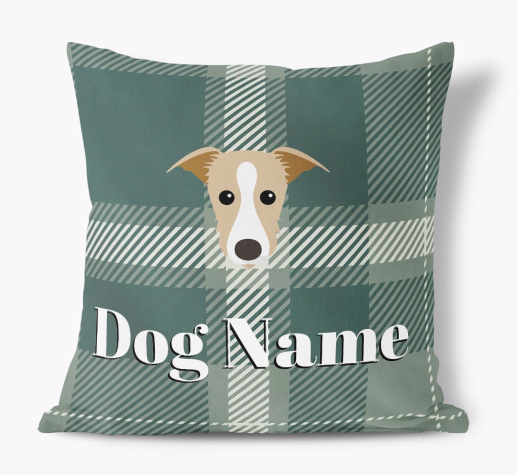 Tartan Pattern: Personalised {breedFullName} Soft Touch Cushion