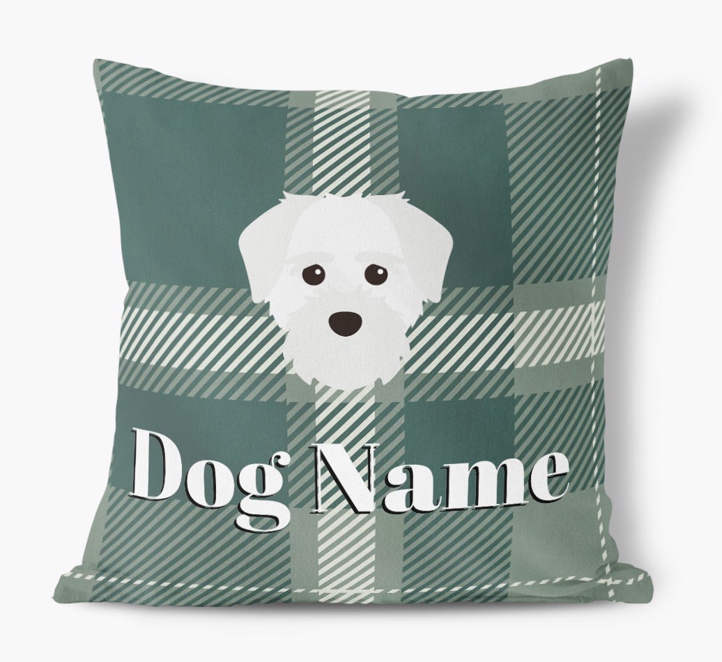 Tartan Pattern: Personalised {breedFullName} Soft Touch Cushion