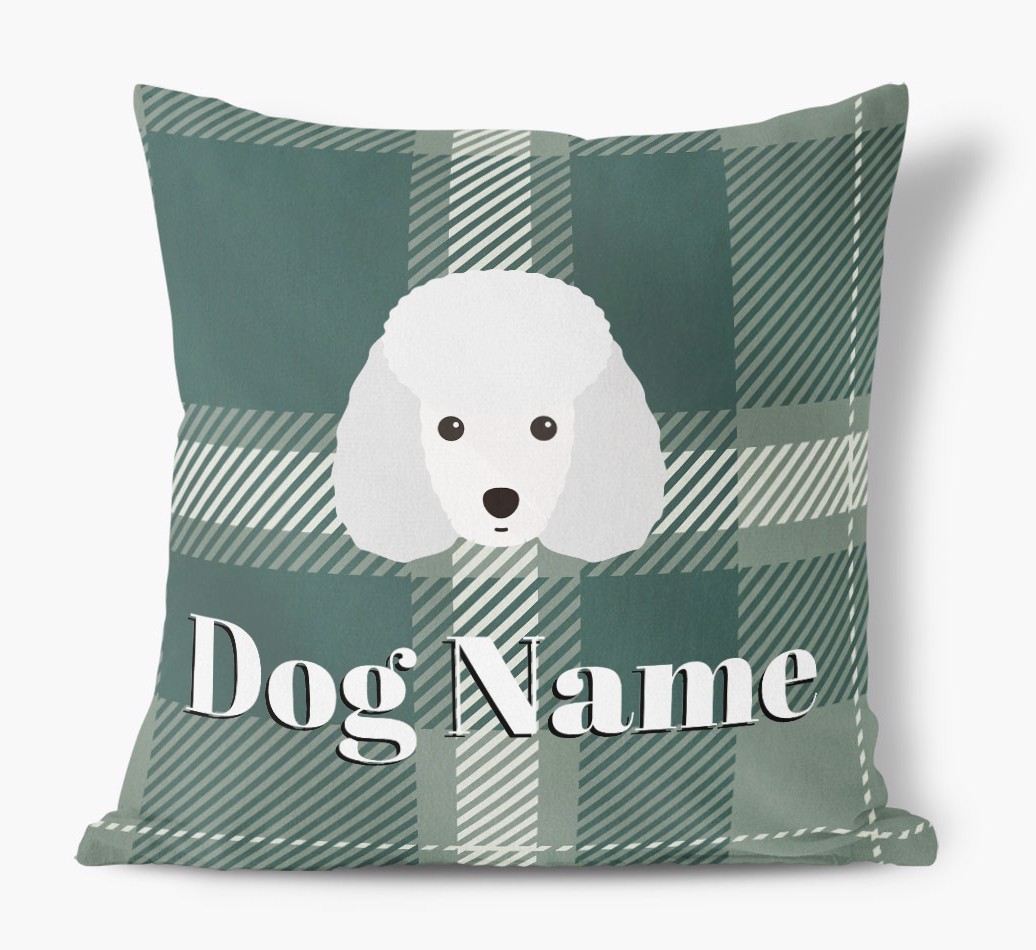 Tartan Pattern: Personalised {breedFullName} Soft Touch Cushion