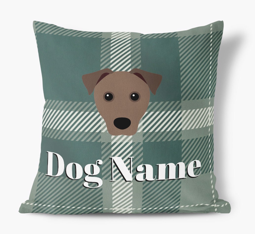 Tartan Pattern: Personalised {breedFullName} Soft Touch Cushion