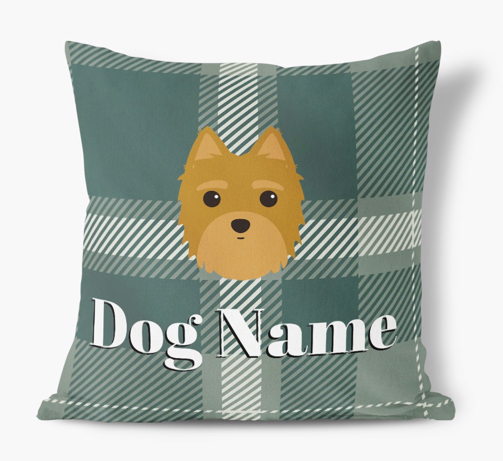 Tartan Pattern: Personalised {breedFullName} Soft Touch Cushion