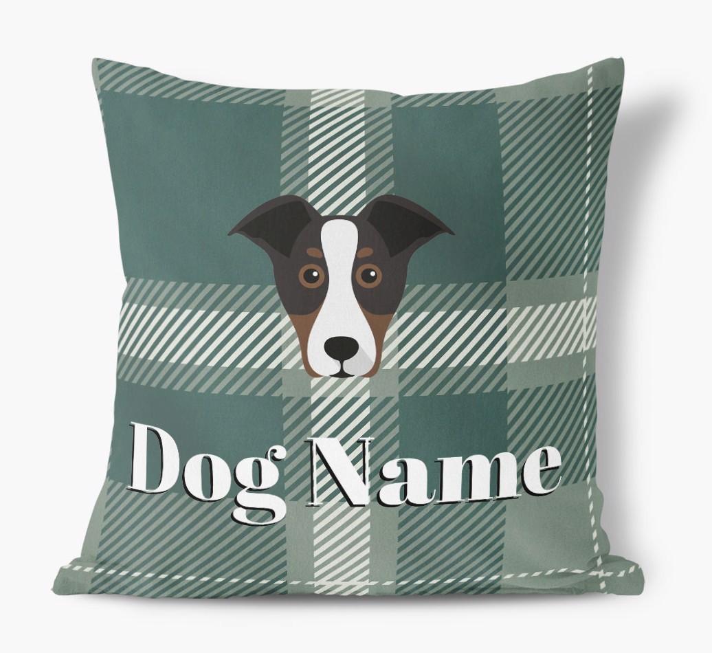 Tartan Pattern: Personalised {breedFullName} Soft Touch Cushion