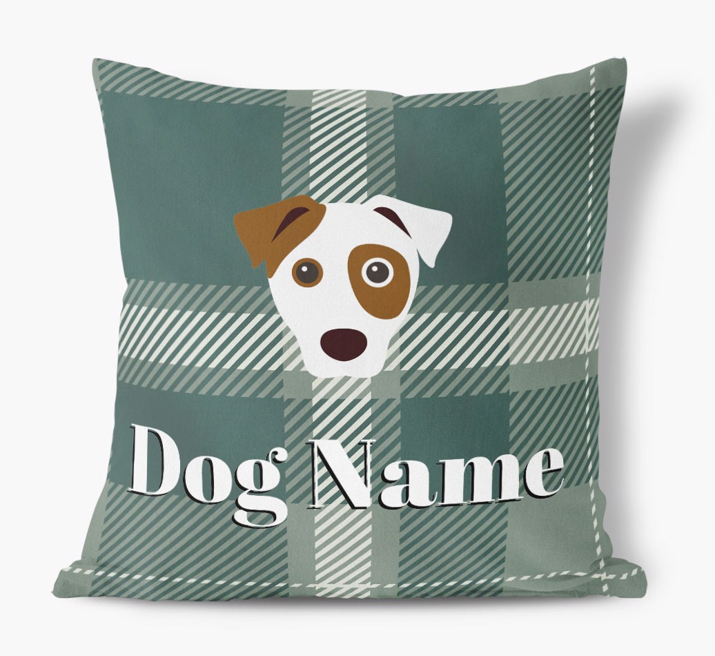 Tartan Pattern: Personalised {breedFullName} Soft Touch Cushion
