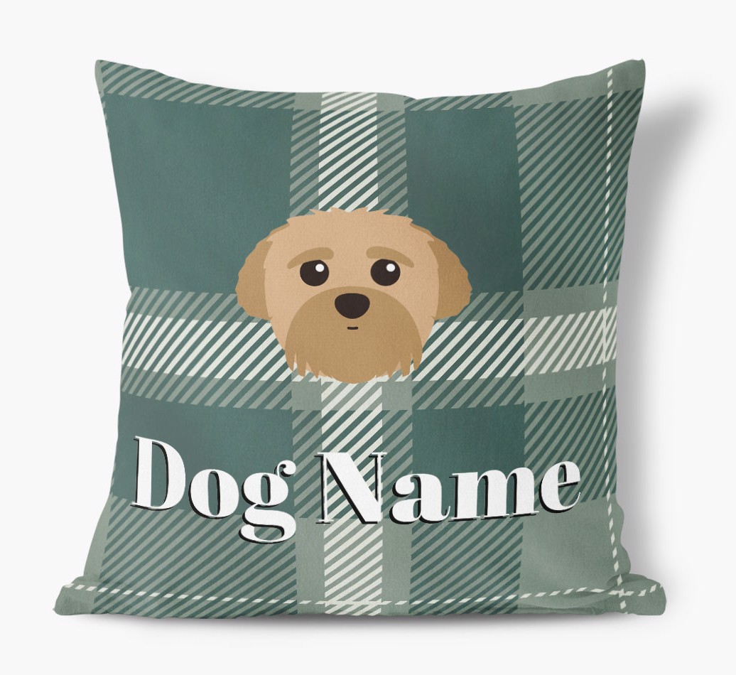 Tartan Pattern: Personalised {breedFullName} Soft Touch Cushion