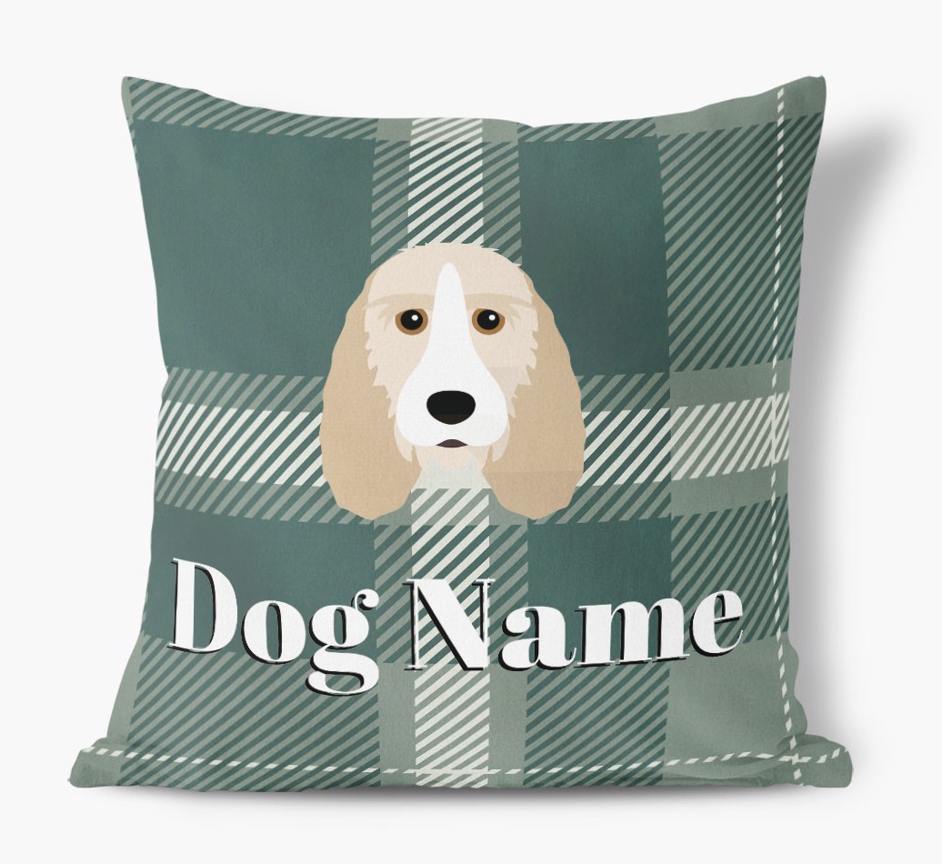 Tartan Pattern: Personalised {breedFullName} Soft Touch Cushion