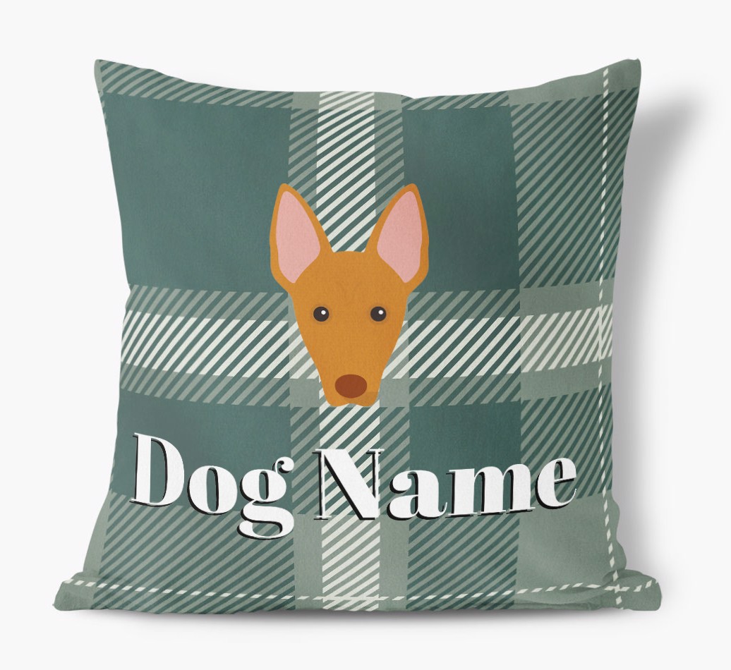 Tartan Pattern: Personalized {breedFullName} Soft Touch Pillow