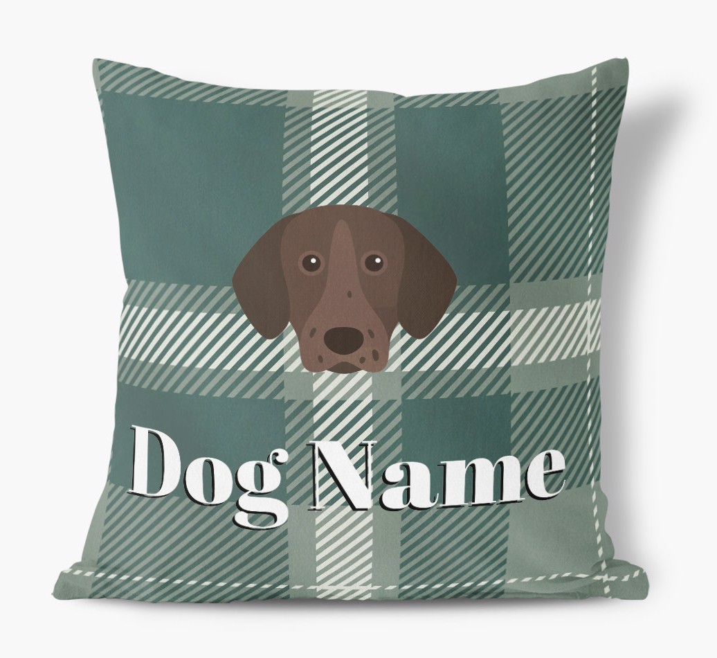 Tartan Pattern: Personalised {breedFullName} Soft Touch Cushion