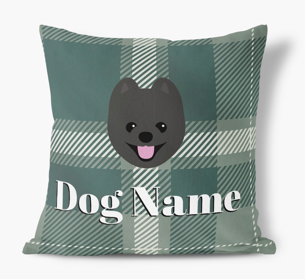 Tartan Pattern: Personalised {breedFullName} Soft Touch Cushion