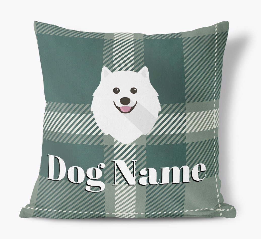 Tartan Pattern: Personalised {breedFullName} Soft Touch Cushion