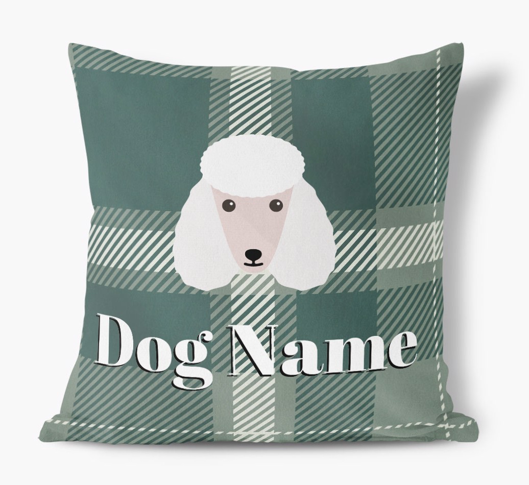 Tartan Pattern: Personalised {breedFullName} Soft Touch Cushion