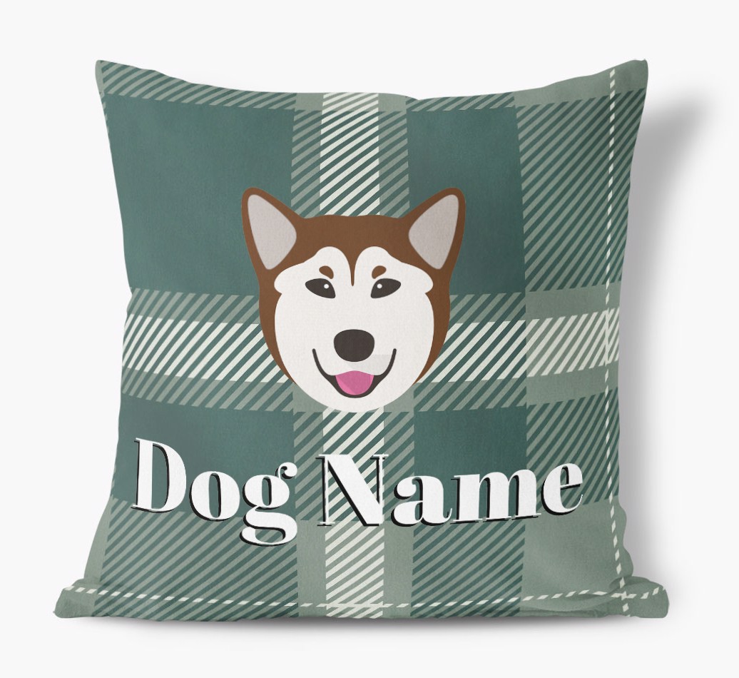 Tartan Pattern: Personalized {breedFullName} Soft Touch Pillow