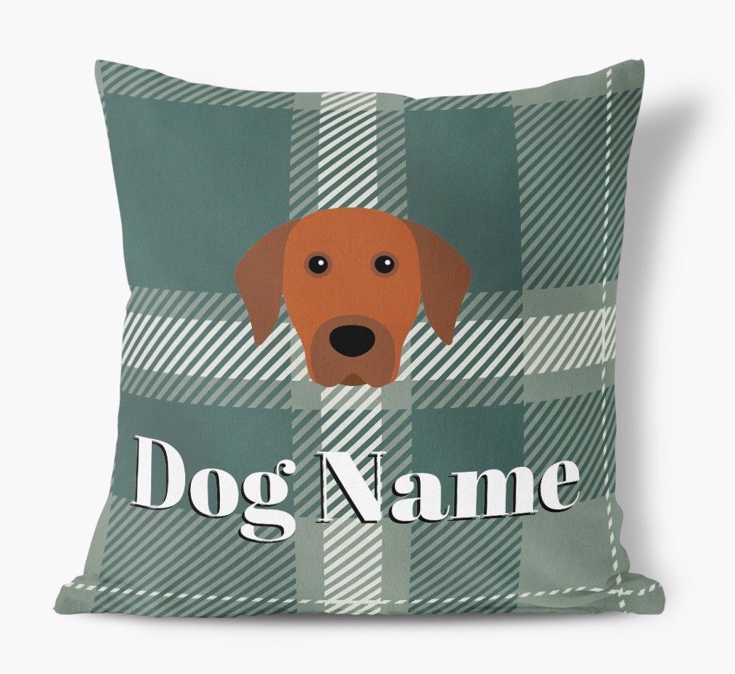 Tartan Pattern: Personalised {breedFullName} Soft Touch Cushion