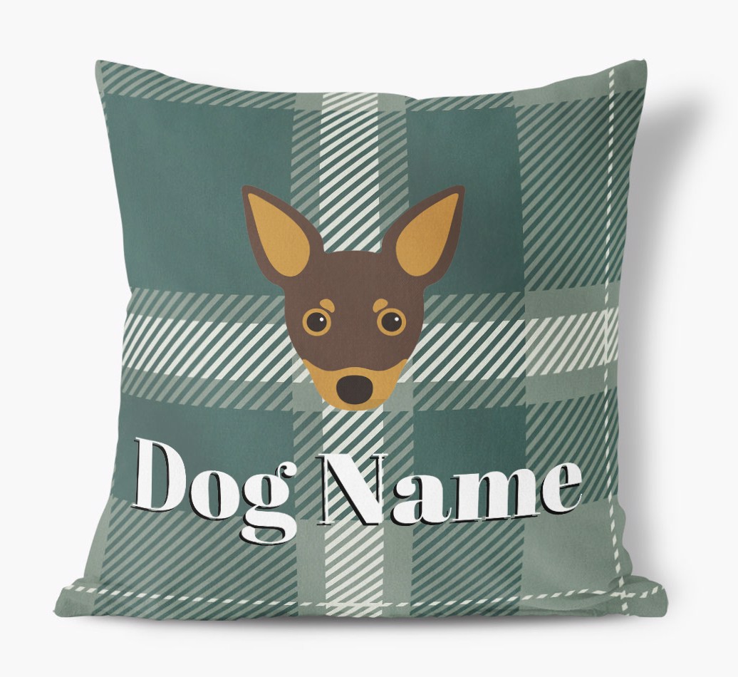 Tartan Pattern: Personalised {breedFullName} Soft Touch Cushion
