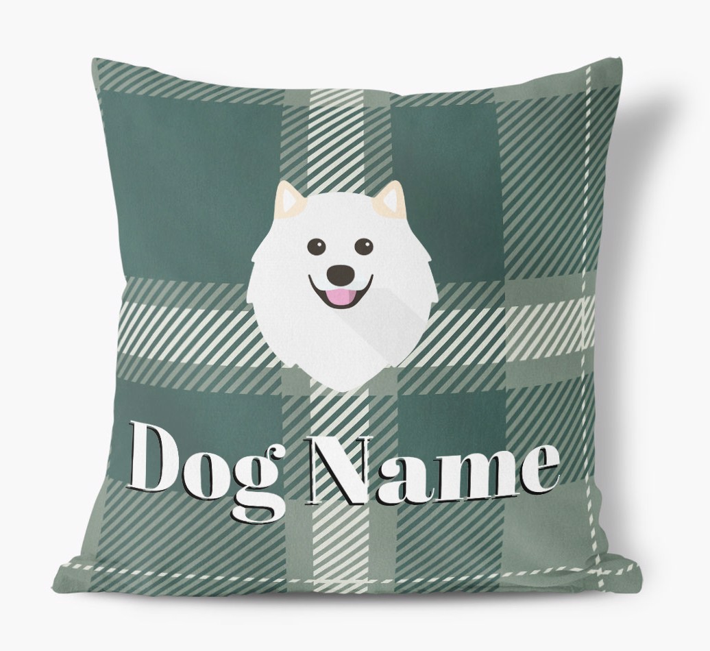Tartan Pattern: Personalised {breedFullName} Soft Touch Cushion