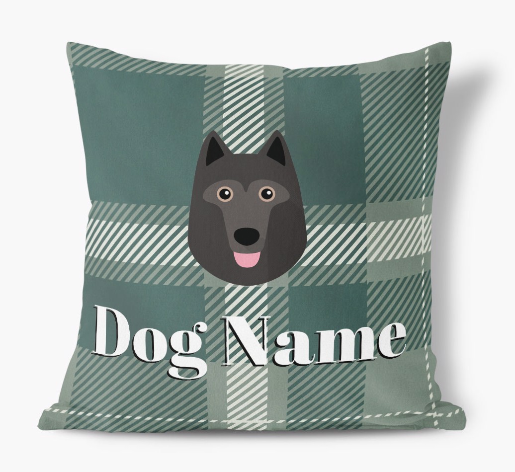 Tartan Pattern: Personalised {breedFullName} Soft Touch Cushion
