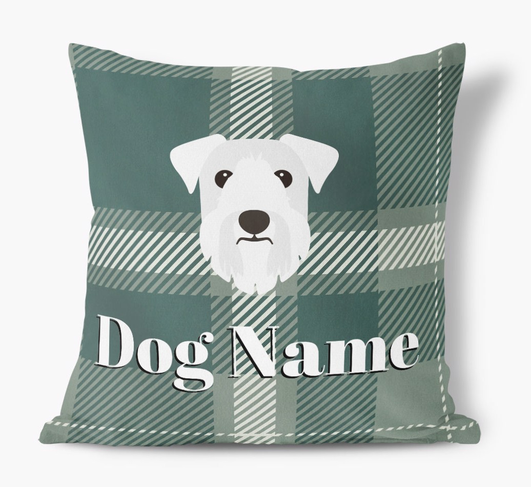 Tartan Pattern: Personalised {breedFullName} Soft Touch Cushion