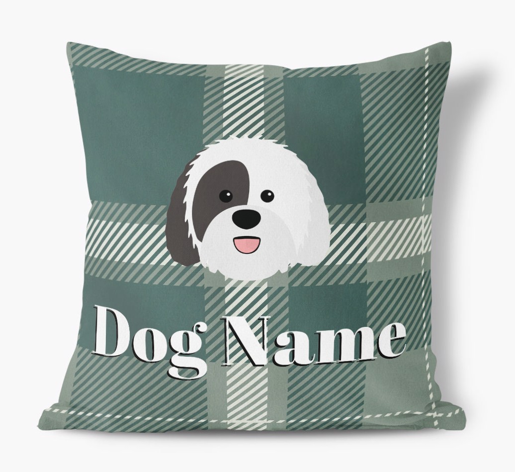 Tartan Pattern: Personalized {breedFullName} Soft Touch Pillow