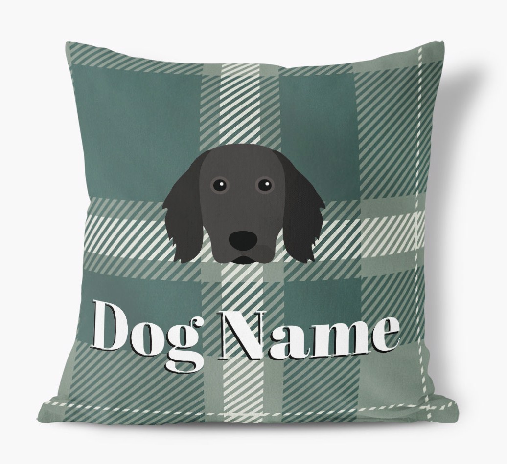 Tartan Pattern: Personalised {breedFullName} Soft Touch Cushion