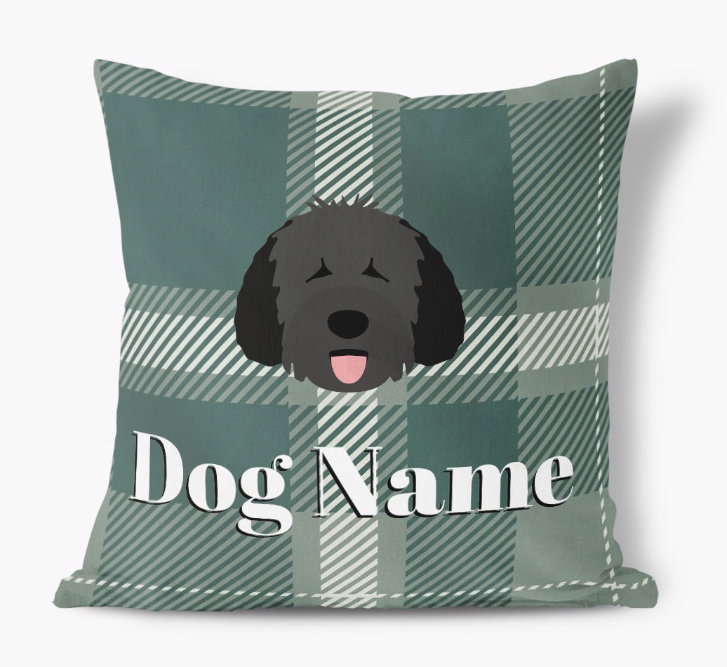 Tartan Pattern: Personalised {breedFullName} Soft Touch Cushion
