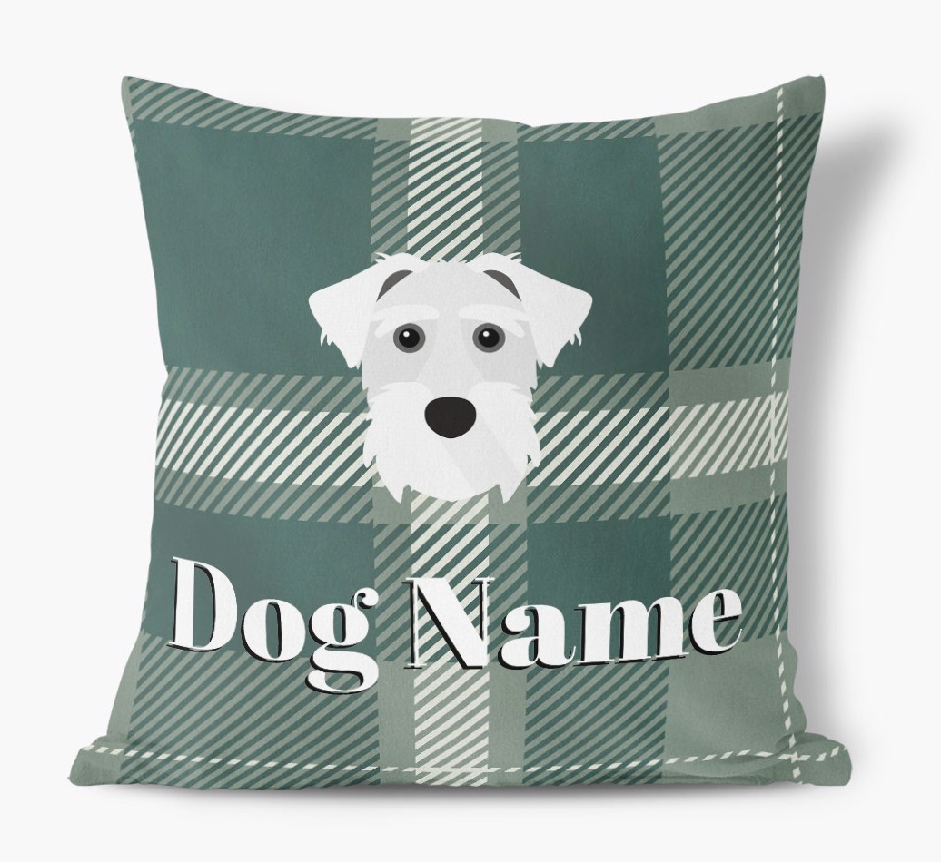 Tartan Pattern: Personalised {breedFullName} Soft Touch Cushion