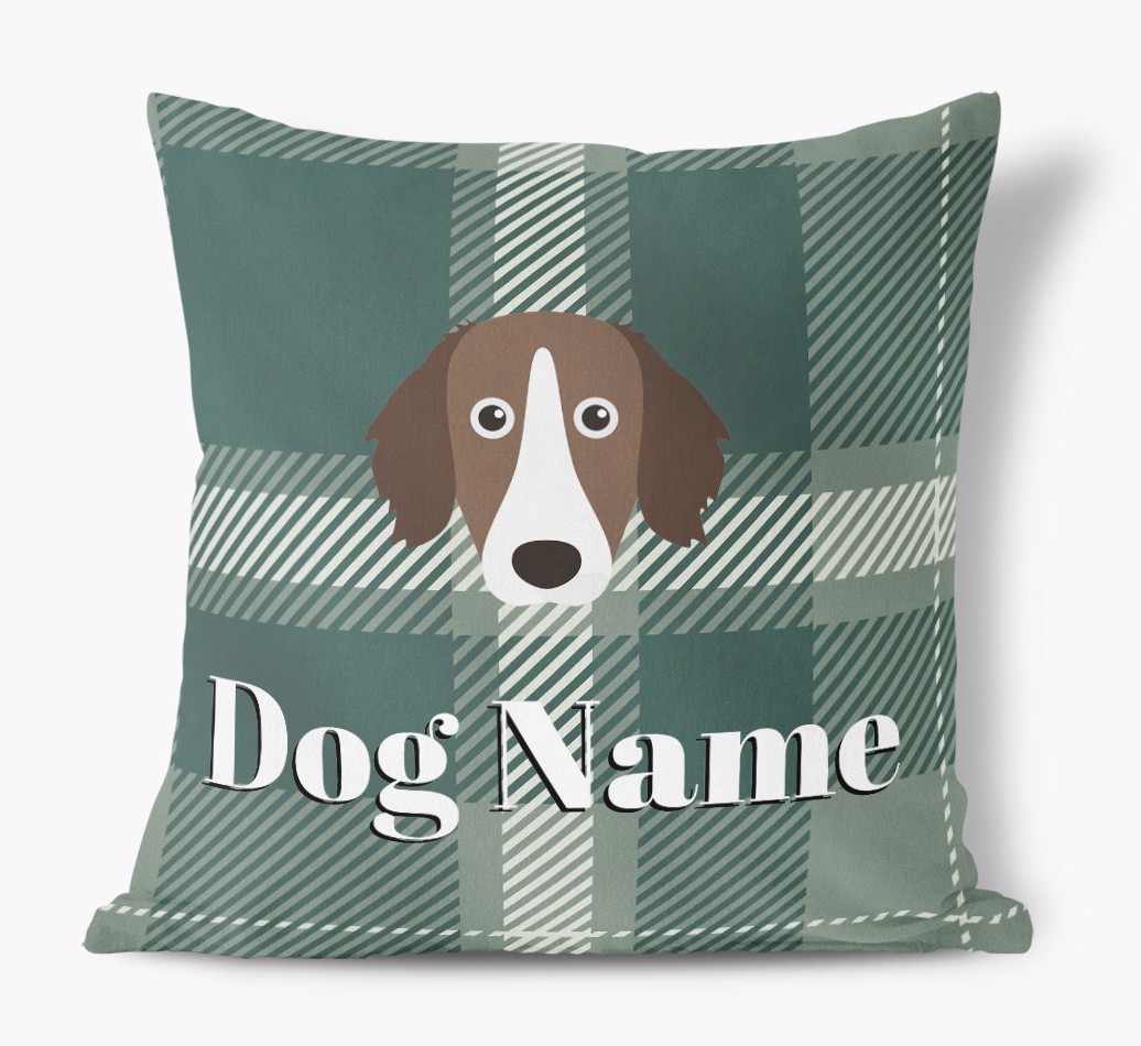 Tartan Pattern: Personalized {breedFullName} Soft Touch Pillow