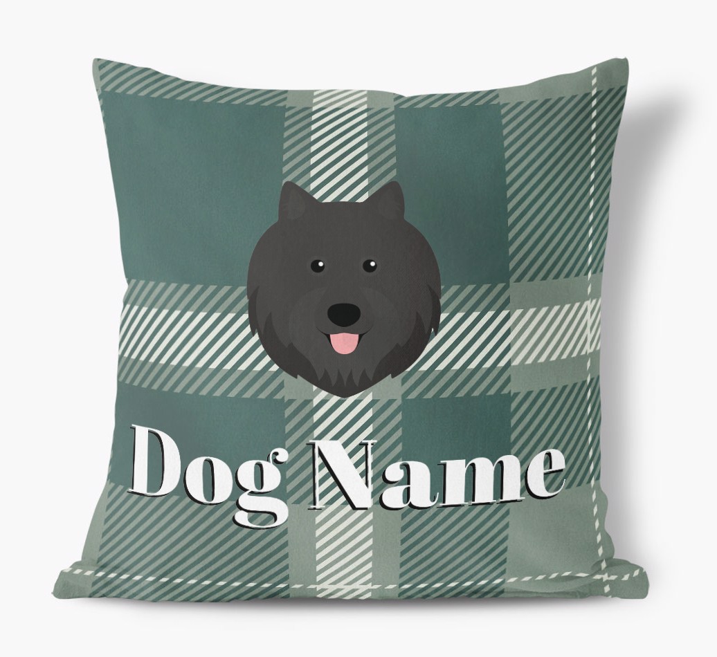 Tartan Pattern: Personalised {breedFullName} Soft Touch Cushion