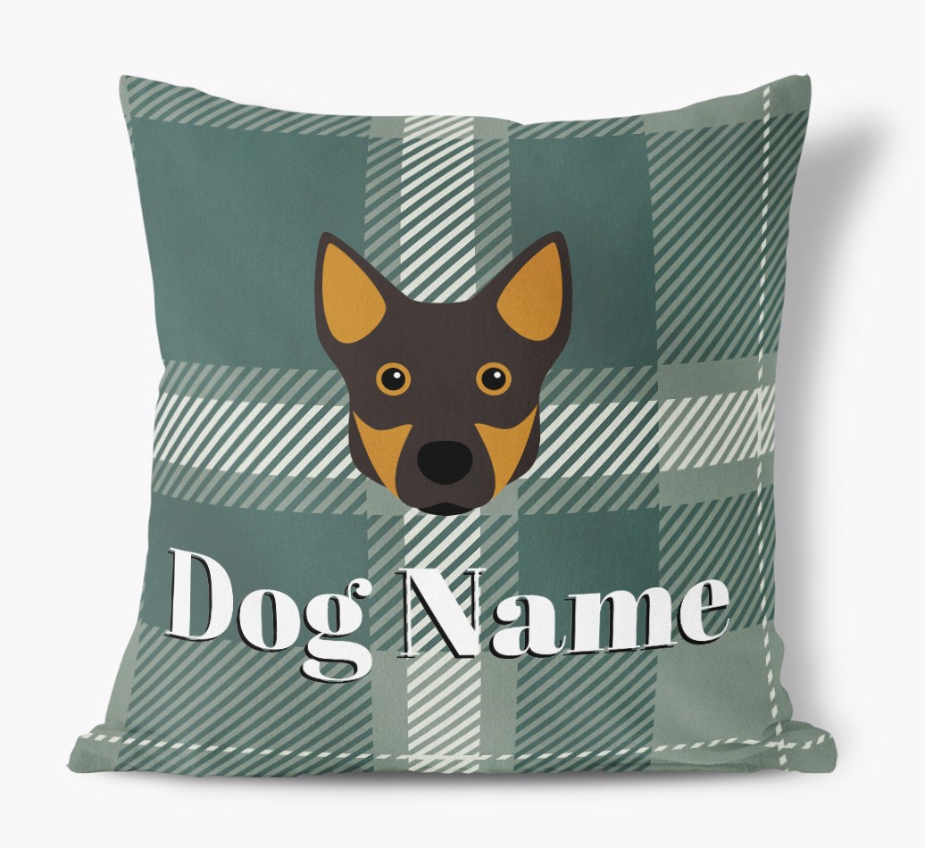 Tartan Pattern: Personalized {breedFullName} Soft Touch Pillow