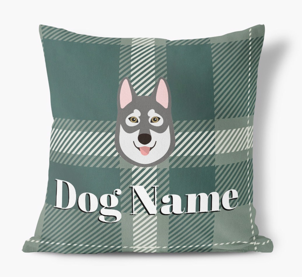 Tartan Pattern: Personalized {breedFullName} Soft Touch Pillow