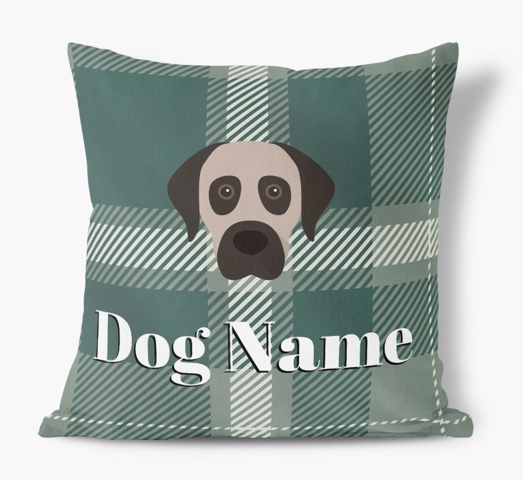 Tartan Pattern: Personalized {breedFullName} Soft Touch Pillow