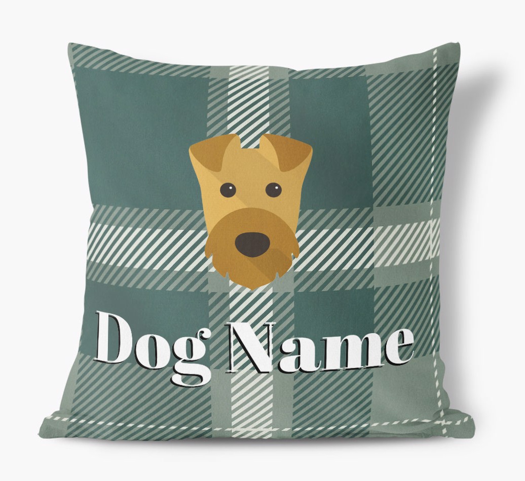 Tartan Pattern: Personalized {breedFullName} Soft Touch Pillow