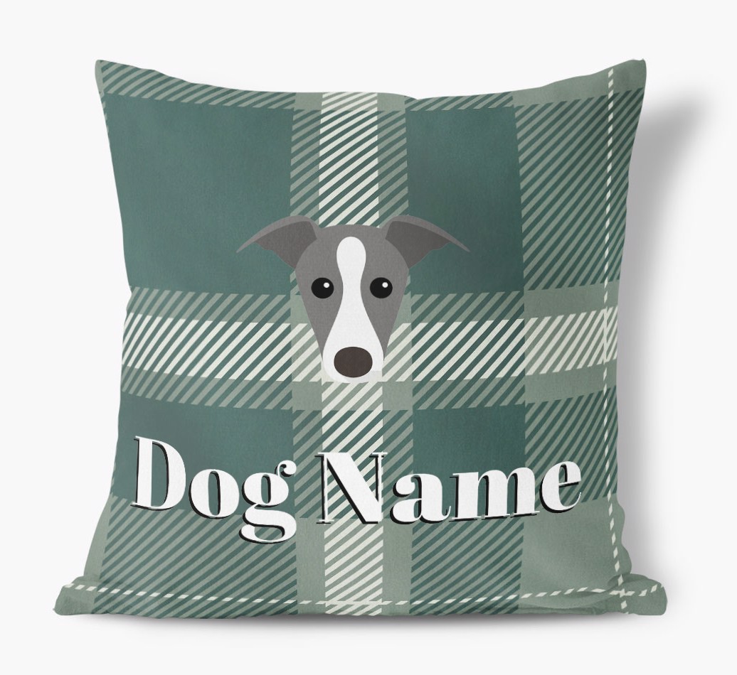 Tartan Pattern: Personalised {breedFullName} Soft Touch Cushion