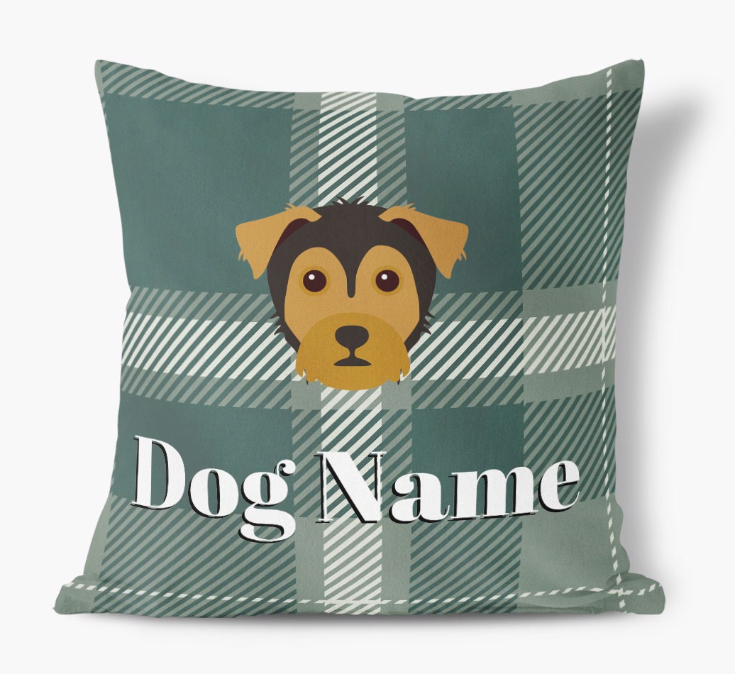 Tartan Pattern: Personalised {breedFullName} Soft Touch Cushion