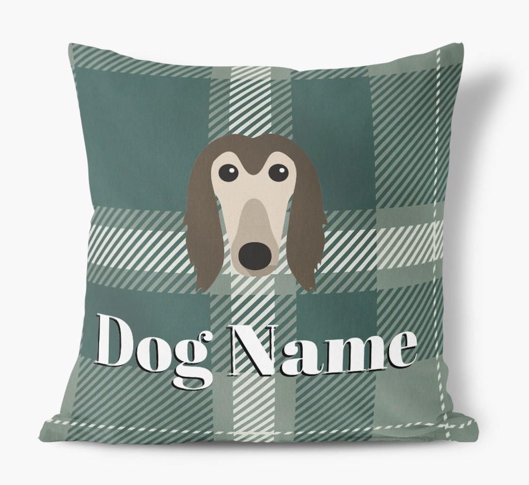 Tartan Pattern: Personalized {breedFullName} Soft Touch Pillow