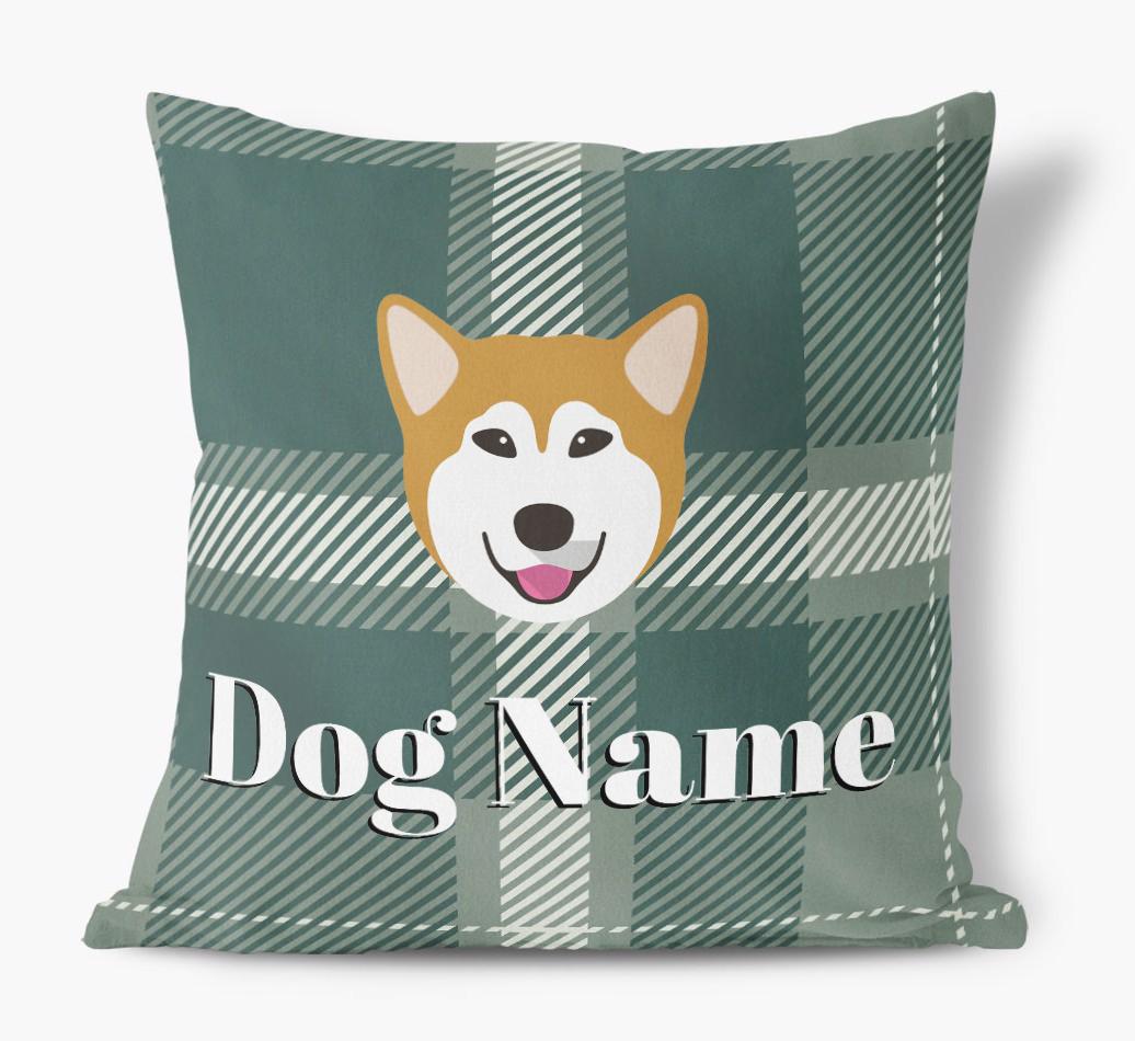 Tartan Pattern: Personalized {breedFullName} Soft Touch Pillow