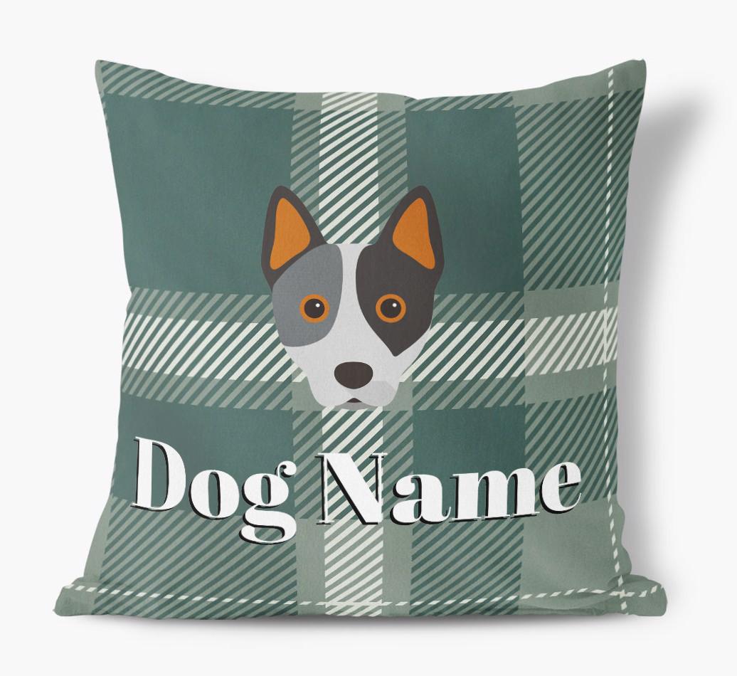 Tartan Pattern: Personalized {breedFullName} Soft Touch Pillow