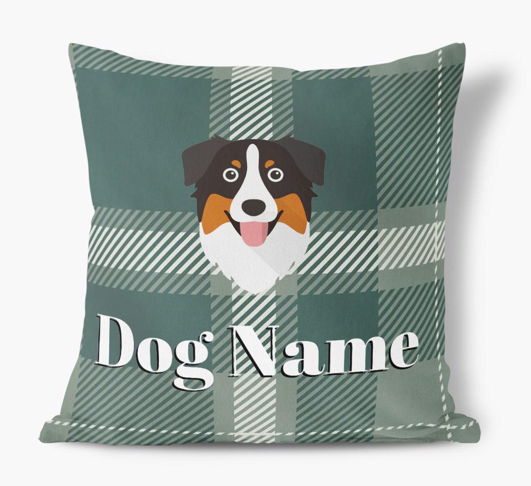 Tartan Pattern: Personalized {breedFullName} Soft Touch Pillow