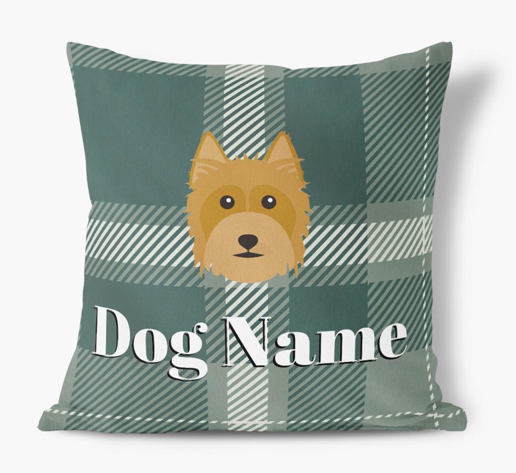 Tartan Pattern: Personalized {breedFullName} Soft Touch Pillow