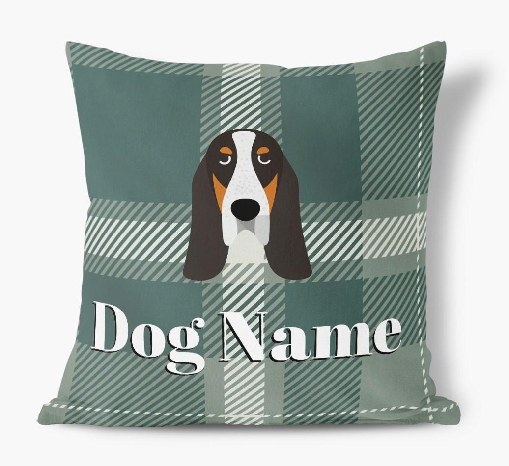 Tartan Pattern: Personalized {breedFullName} Soft Touch Pillow