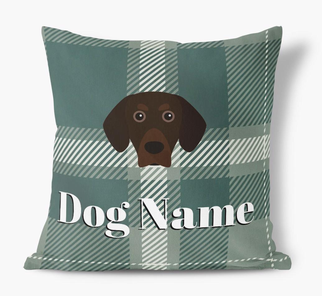 Tartan Pattern: Personalized {breedFullName} Soft Touch Pillow