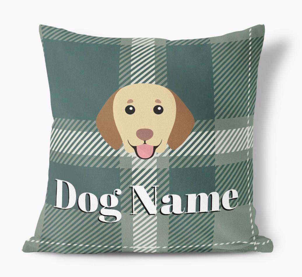 Tartan Pattern: Personalized {breedFullName} Soft Touch Pillow