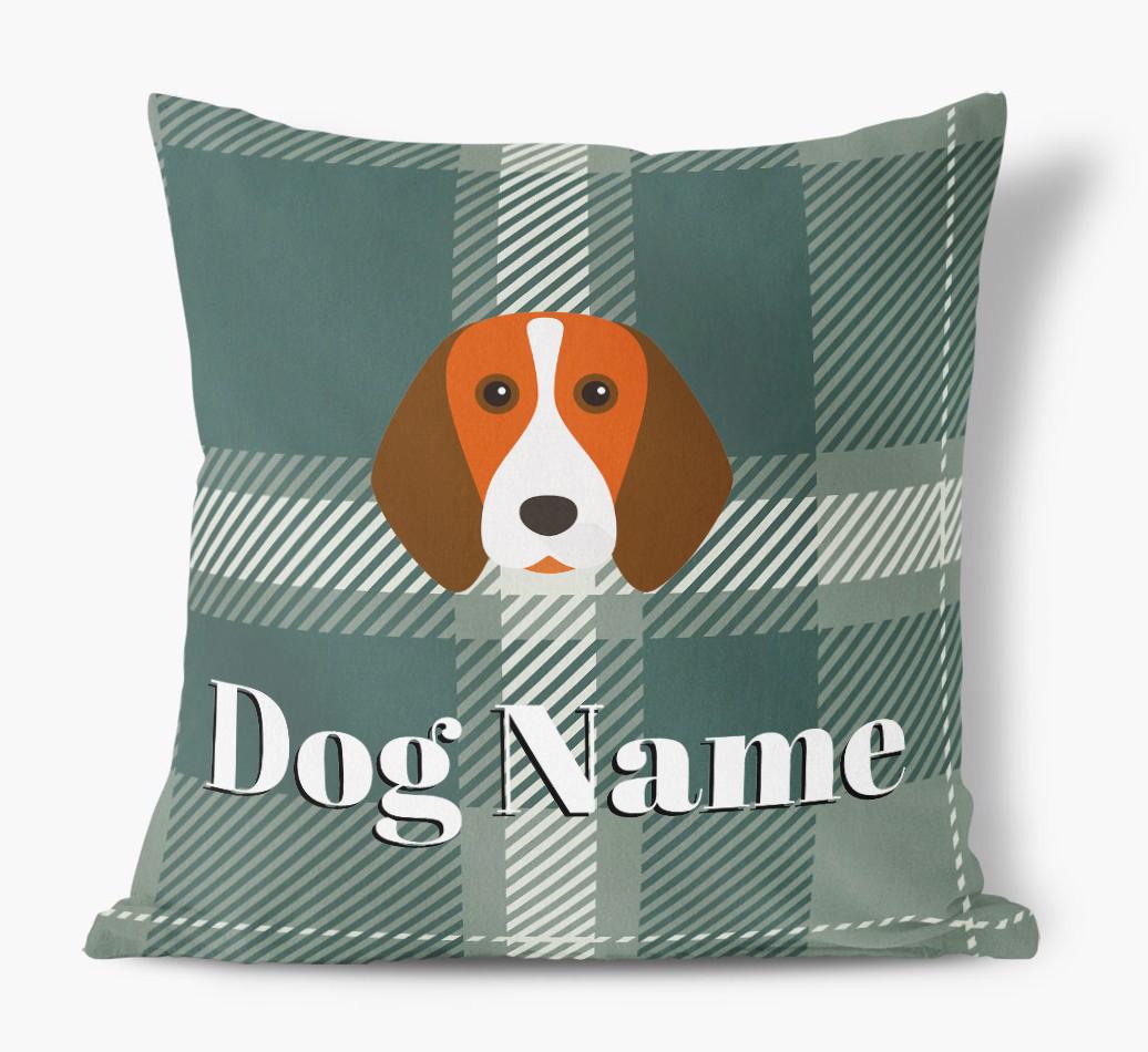Tartan Pattern: Personalized {breedFullName} Soft Touch Pillow