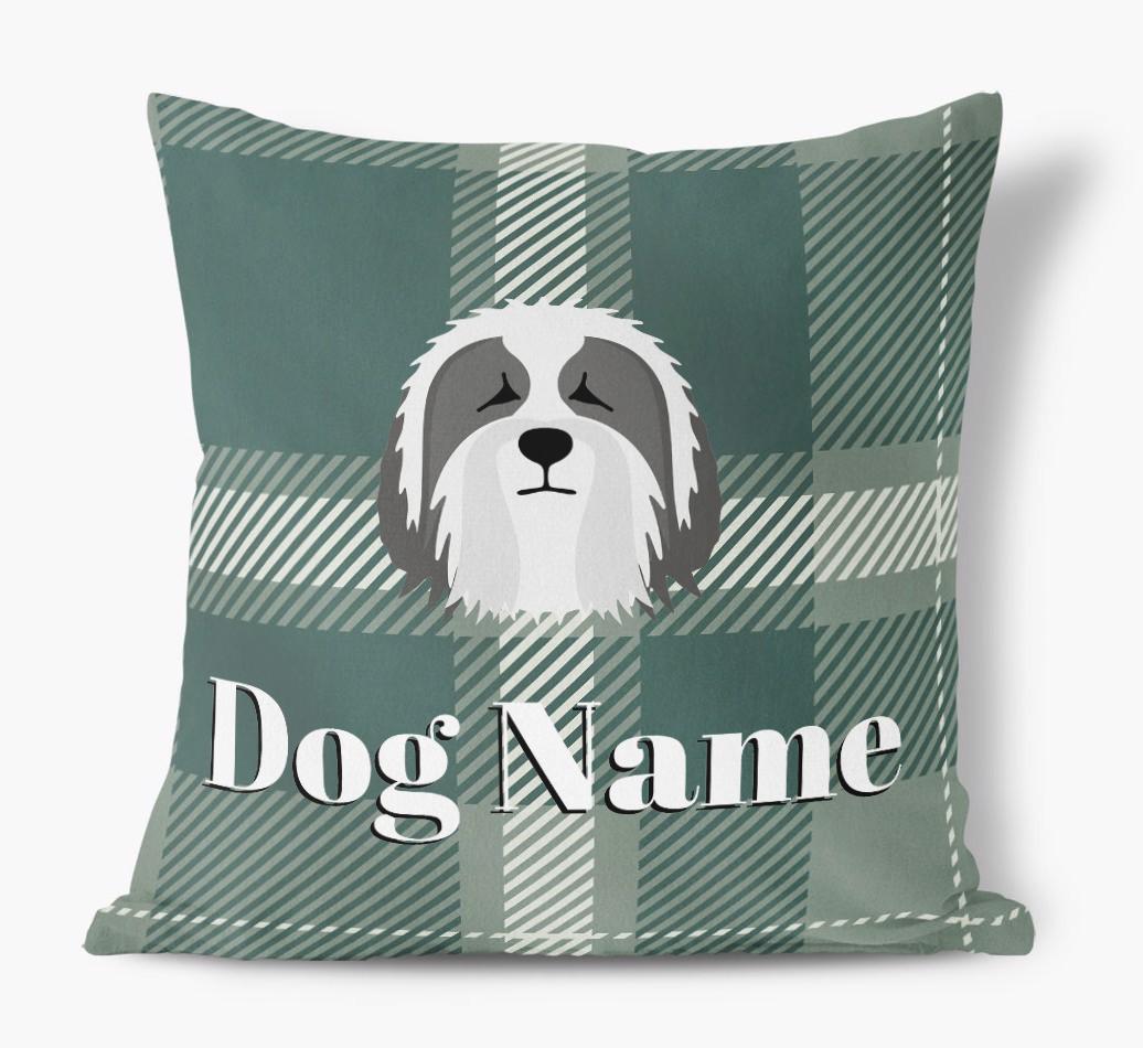 Tartan Pattern: Personalized {breedFullName} Soft Touch Pillow