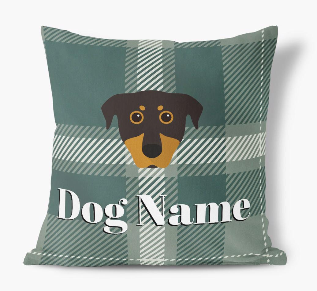 Tartan Pattern: Personalized {breedFullName} Soft Touch Pillow