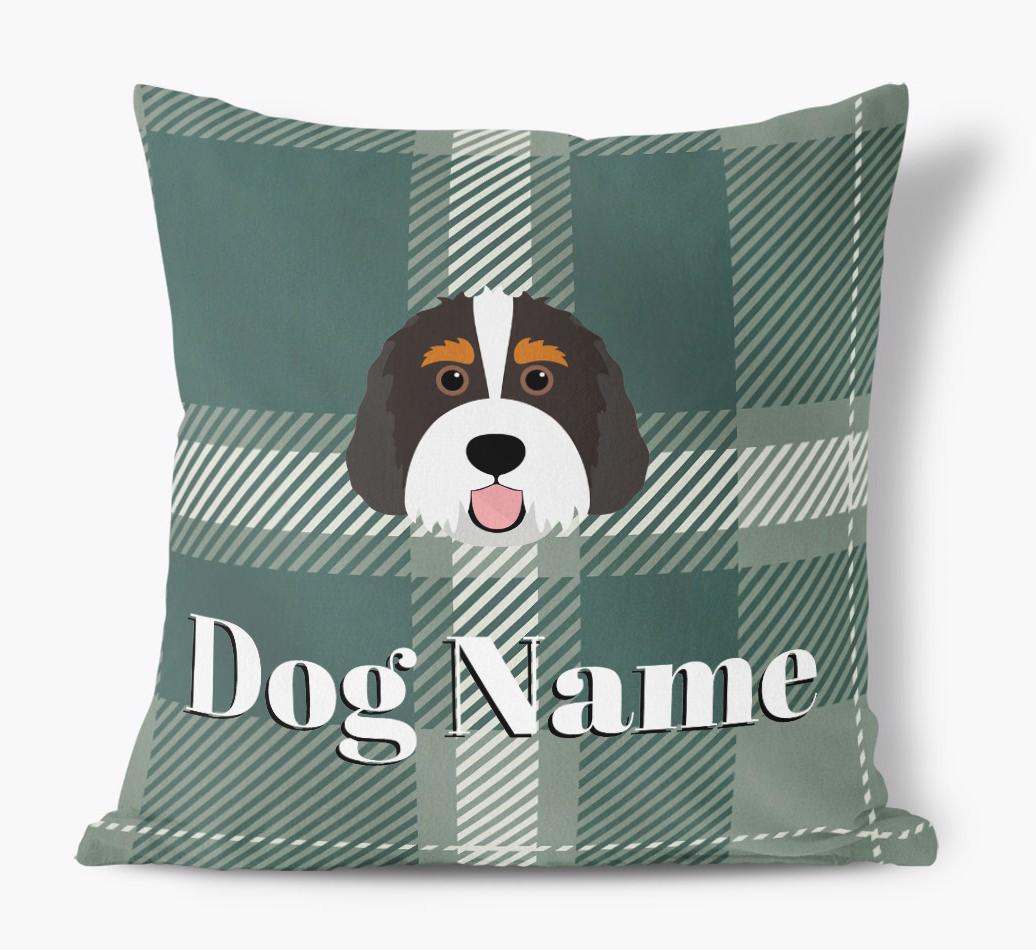 Tartan Pattern: Personalized {breedFullName} Soft Touch Pillow