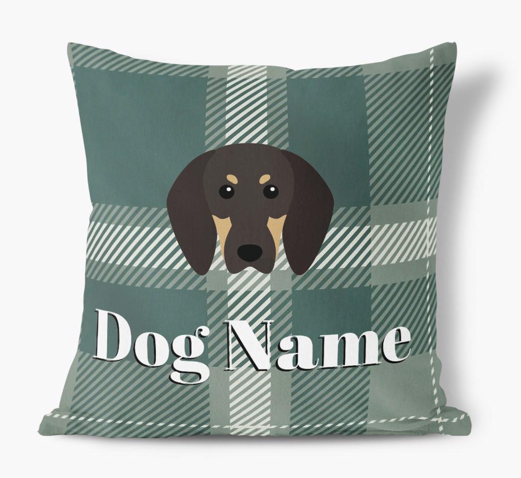 Tartan Pattern: Personalized {breedFullName} Soft Touch Pillow